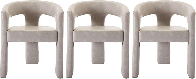 VESCASA Faux Leather Barrel Dining Chair