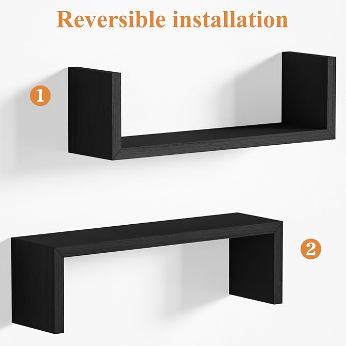 SRIWATANA Floating Shelves for Wall, Wall Shelves for Bathroom, Living Room