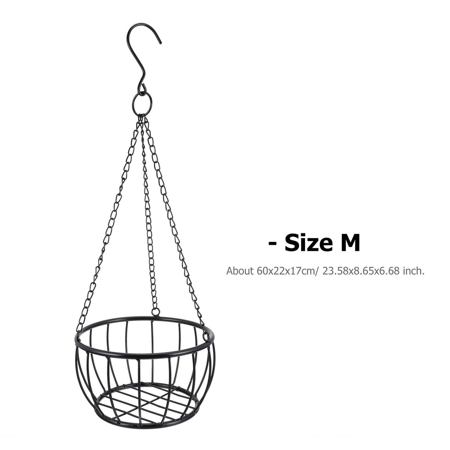 GANAZONO Hanging Planter Holder Wrought Iron Hanging Pot Pots for Outdoor Plants Baskets for Plants Outdoor Pots Indoor Vase Wall Pot
