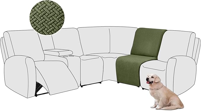 ALIECOM 100% Waterproof Recliner Sectional Couch Covers L Shape Stretch Corner
