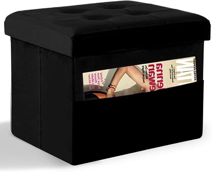 LINMAGCO Storage Ottoman Folding Foot Stool Foot Rest