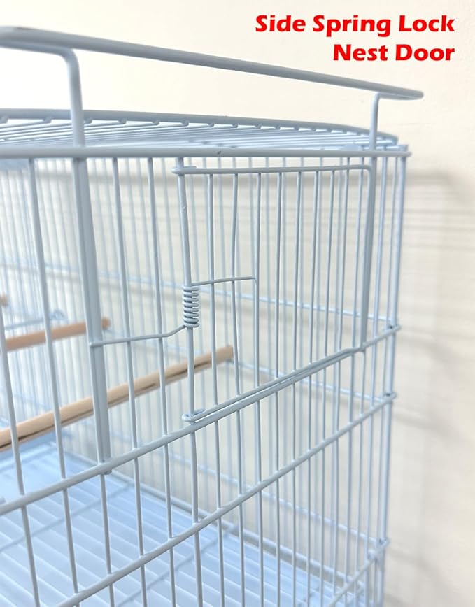 LOT of Extra Large 35.5" x 18" x 19"H No Rust Stainless Galvanized Zinc Plated Stackable Breeder Bird Flight Cage with Removable Center Divider and Breeding Nest Doors