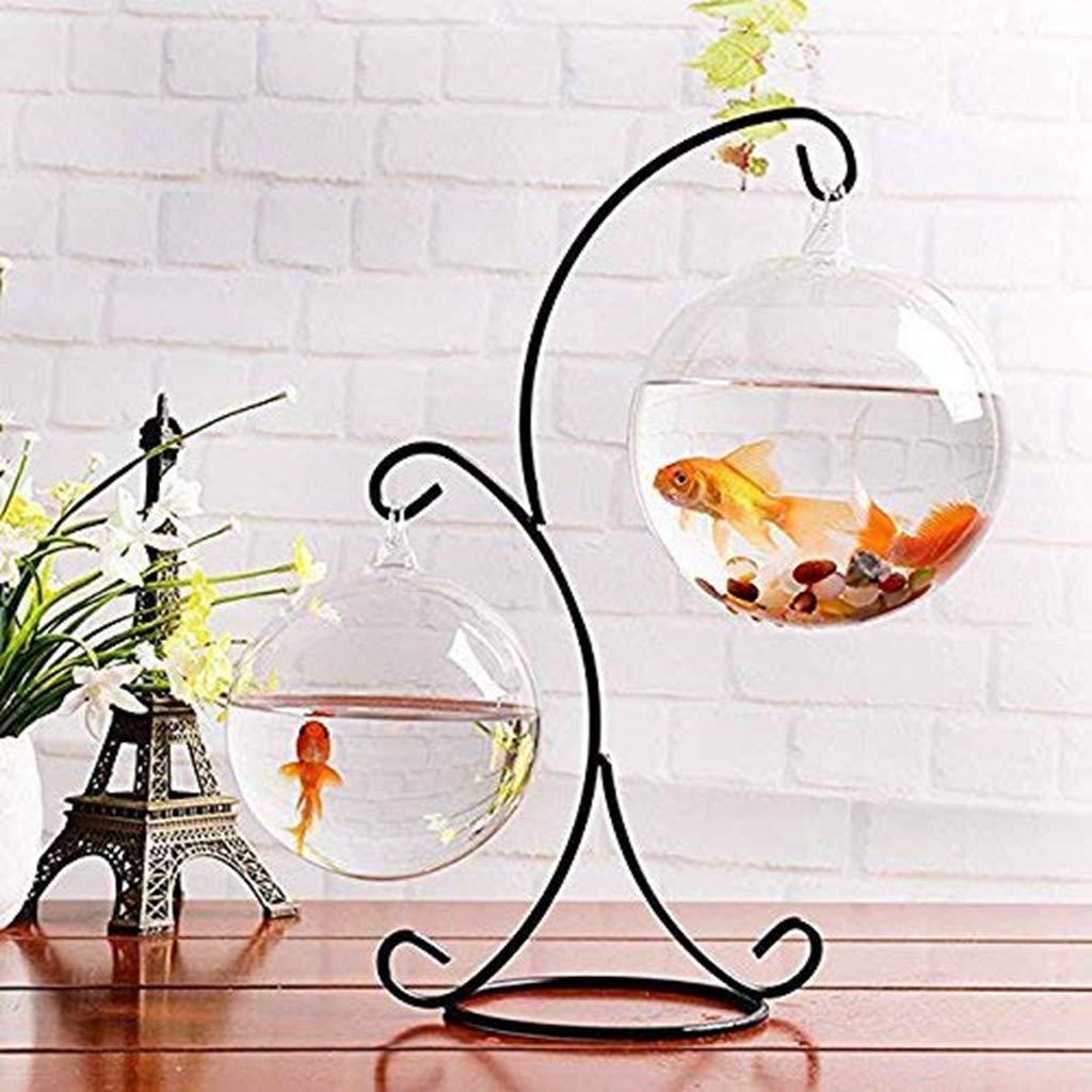 VERSAINSECT isplay Stand, 2 Pack Iron Hanging Stand Rack Holder for Hanging Glass Globe Air Plant Terrarium, Witch Ball and Home Wedding Decoration