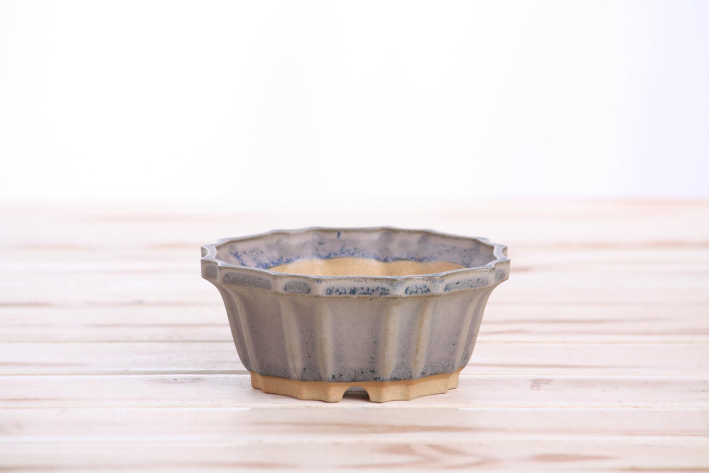 Willow Bonsai Ceramics Flower Design Bonsai Pot 4.5 Inch – Elegant Ceramic Bonsai & Succulent Pot, High‑Fired Frost‑Proof Stoneware with Drainage+Wiring Holes, Handmade USA (Ocean, 4.5inch)
