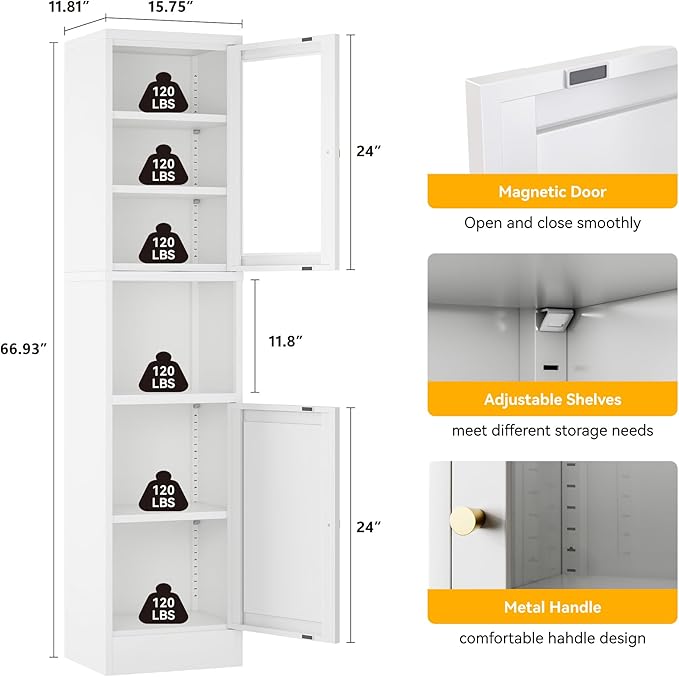 YAUWOH Metal Storage Cabinet