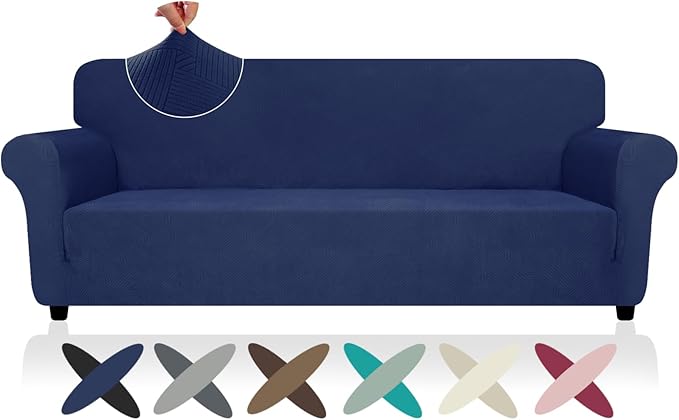 ZNSAYOTX Oversized Super Stretch Couch Cover, New Striped Sofa Covers
