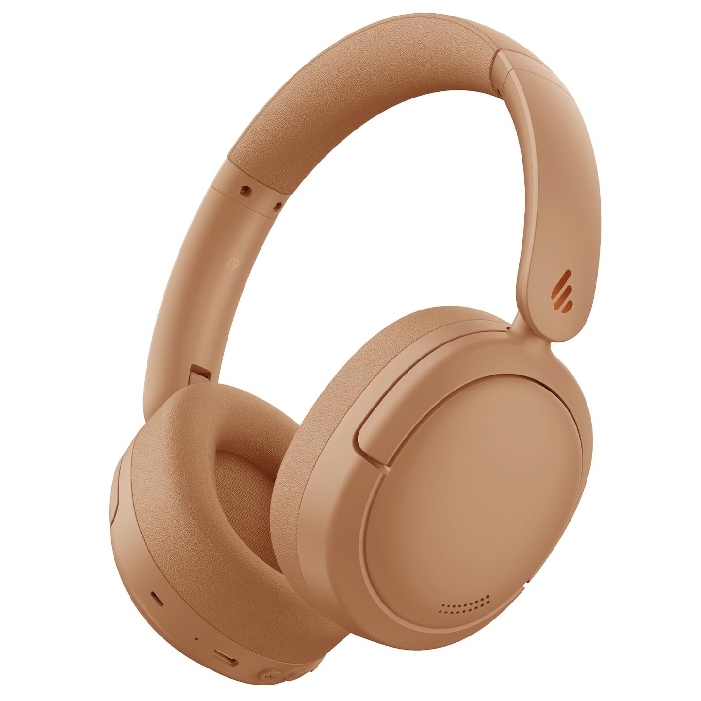 Edifier V80 Hybrid Active Noise Cancelling Headphones, True Wireless Over Ear Bluetooth Headset with 45H Playtime Hi-Res Audio Fast Charging Multipoint Connection for Travel Home Office (Brown)