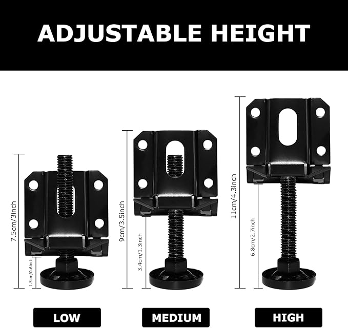 LOSCHEN 16 PCS Heavy Duty Adjustable Leveling Feet