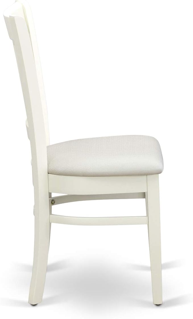 East West Furniture ANVA5-LWH-C 5 Piece Dining Room Table Set Includes a Round