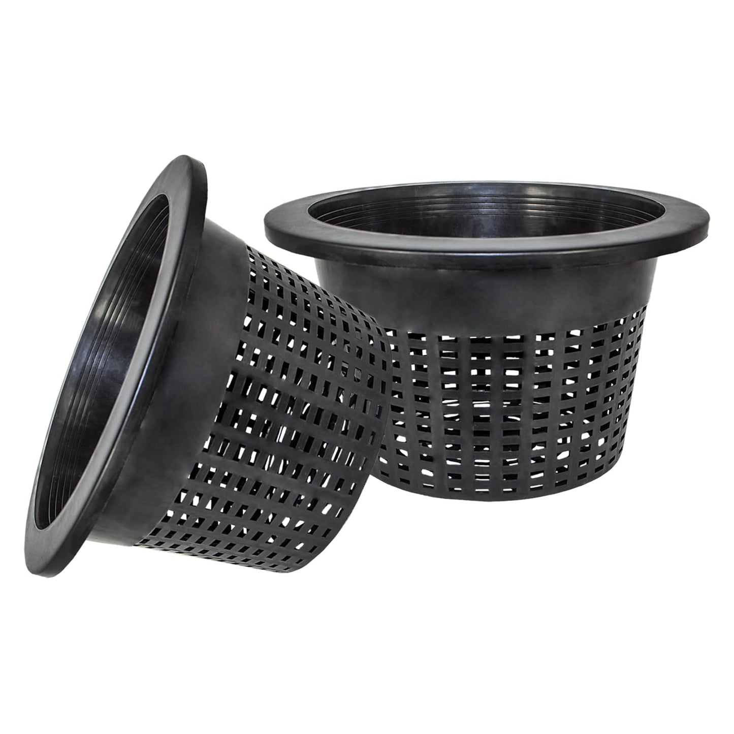 CHTASO HG10MESHPOT 10-Inch Wide Lip Mesh Net Pots (2-Pack), 5 Gallon Bucket Lids for DWC Hydroponics, Perfect for Pitcher Plant Cultivation