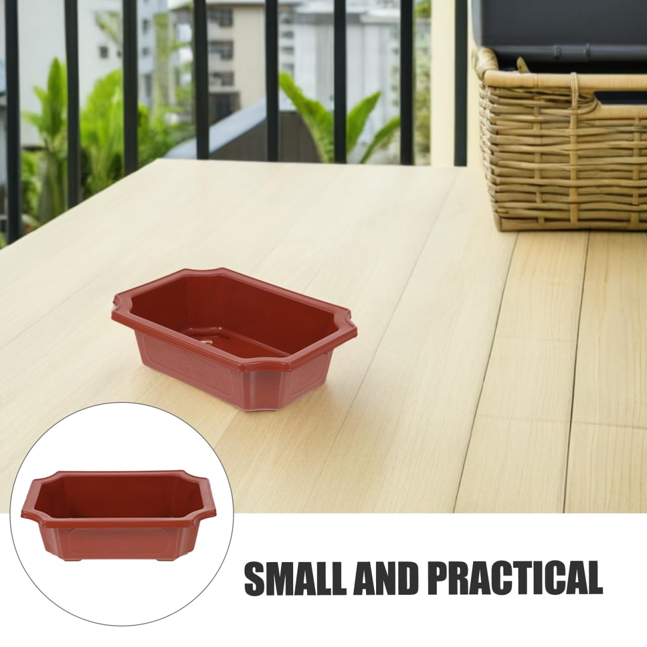 DOITOOL Rectangular Planter Bonsai Training Pot 10PCS Plastic Flower Plant Growing Pot Nursery s with Drainage Hole for Home Office Garden Balcony Decoration Orchid