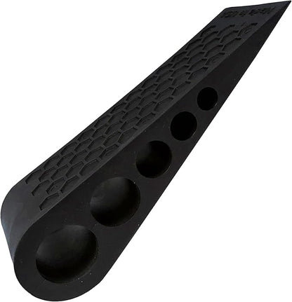 Door Stoppers for Bottom of Door Premium Floor Rubber Door Stop Wedge Made in USA Heavy Duty Honeycomb Design for Carpet, Tile, Ideal for Home, School, Commercial,Black 3 Pack