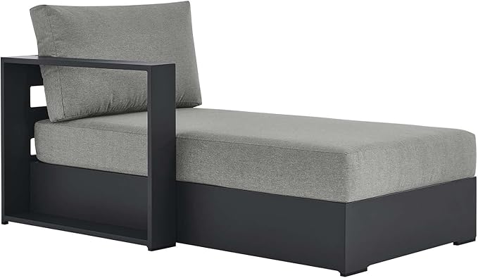 Modway Tahoe Aluminum Outdoor Chaise Lounge Gray