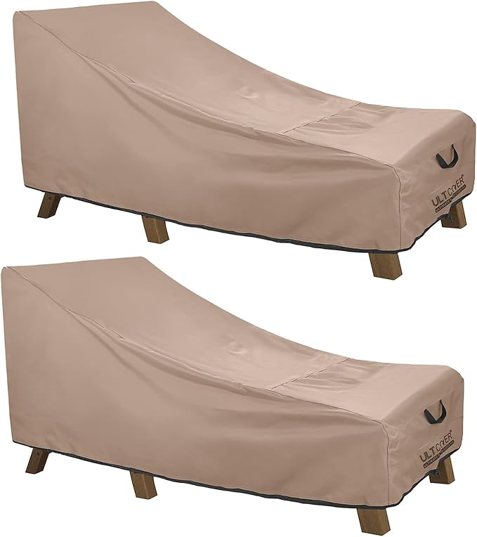 ULTCOVER Waterproof Patio Lounge Chair Cover Heavy Duty Outdoor Chaise Lounge
