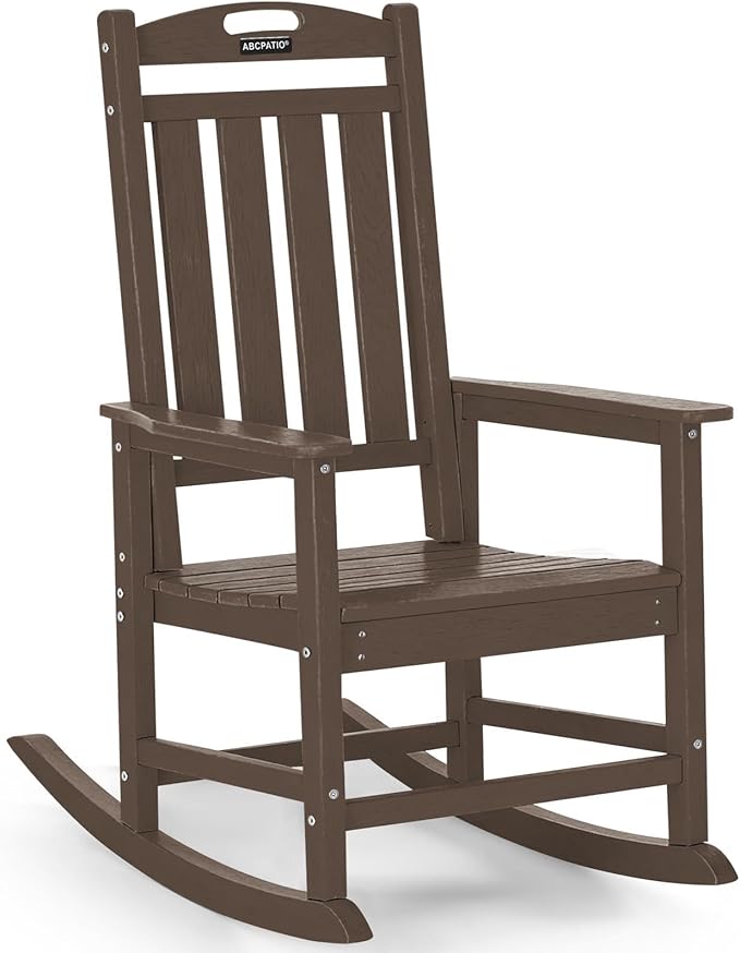 Outdoor Adirondack Rocking Chairs All-Weather HDPE Patio Rocker Chair