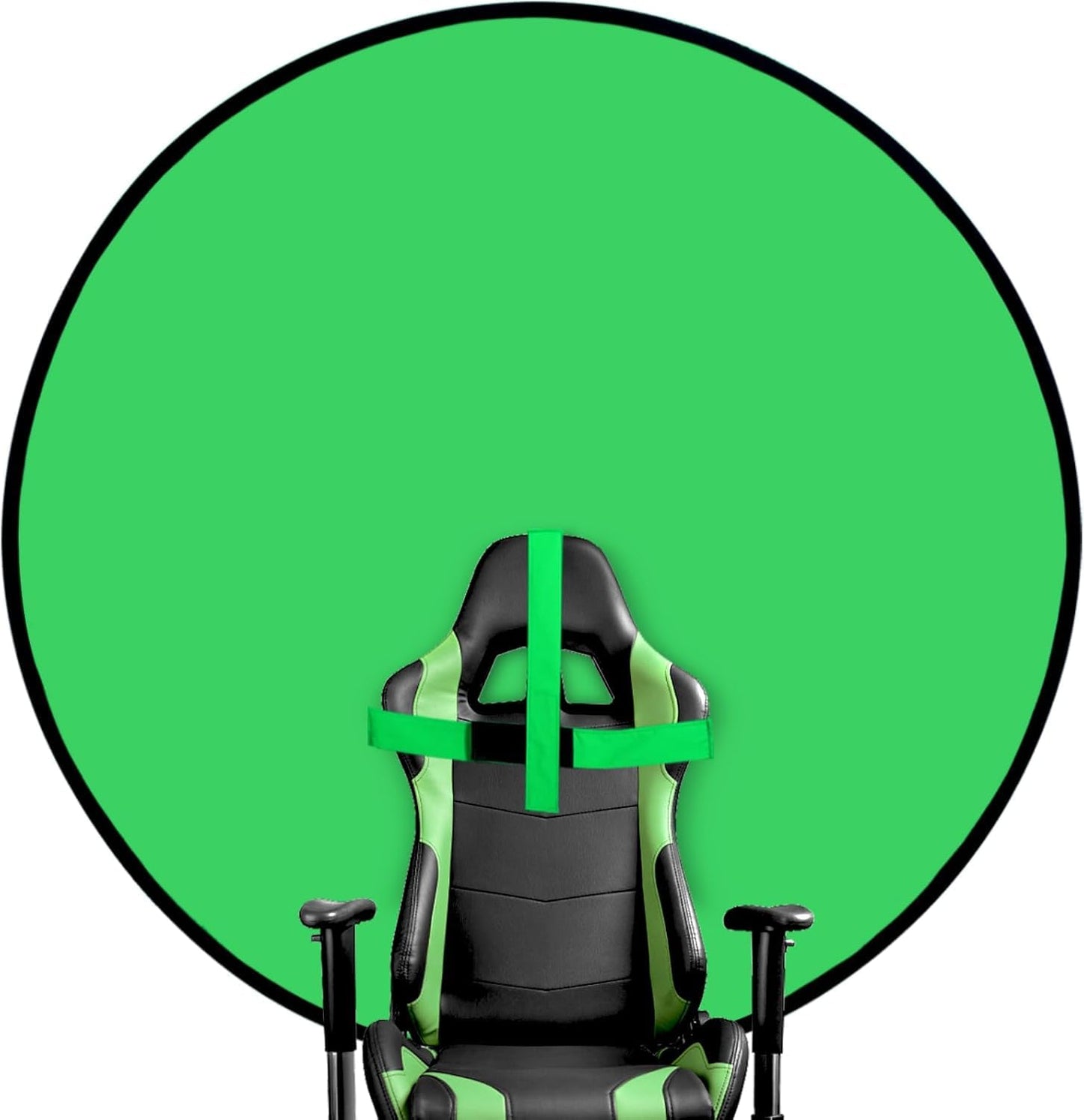 Portable Green Screen Chair, 57 in Greenscreen Backdrop with Stand Double Sided Foldable Green Background, Chroma Key, for Photography Streaming Gaming Photo Zoom Video Chats and Meeting