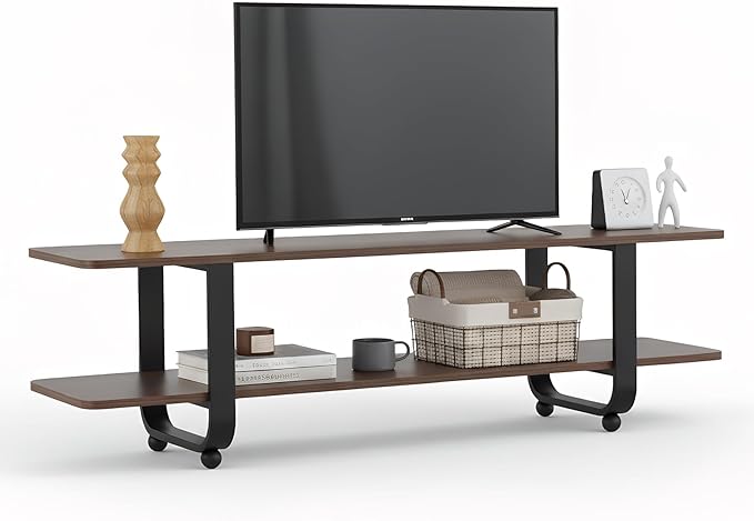 Tiita Bamboo TV Stand with Storage