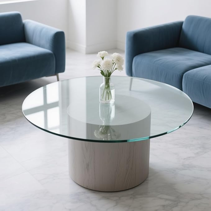 16" Round Tempered Glass Table Top