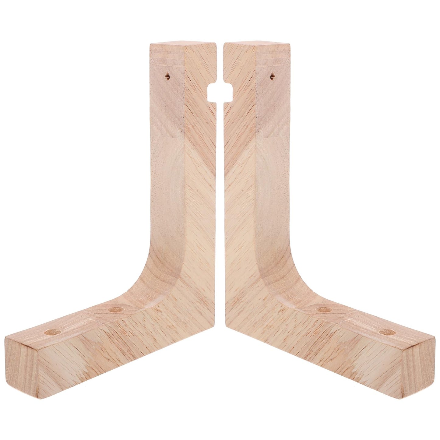 Toddmomy 2pcs Wooden Hanging Plant Brackets Wall Hooks for Indoor Outdoor Plant Hangers Heavy Duty Flowerpot Support with Natural Wood Finish