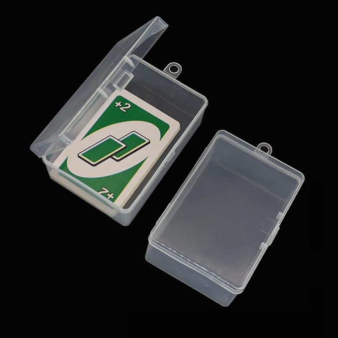 4PCS UNO Card Box Playing Card Case Storage, Plastic UNO Card Case High Capacity Playing Card Storage Box Hold Up to 112PCS UNO Cards (NO Cards)