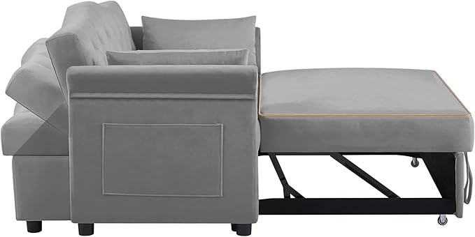 Auvsoce 57'' Convertible Sleeper Sofa Bed