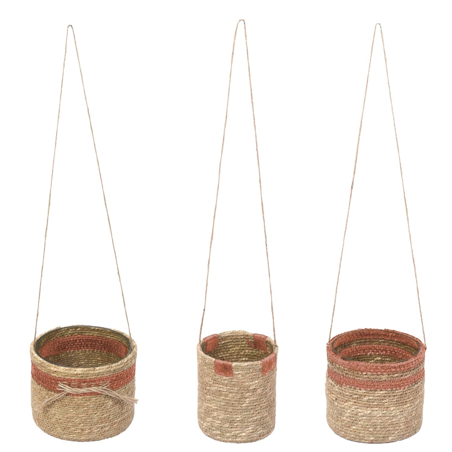 PEARL + CREEK Haven Set 3 Pink Hanging Planter - Tea Light Candle Holder
