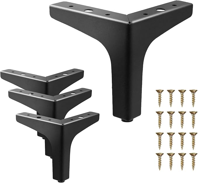 AODIOU Furniture Legs Metal feet: Couch Legs 6 Inch Sofa Cabinet Legs