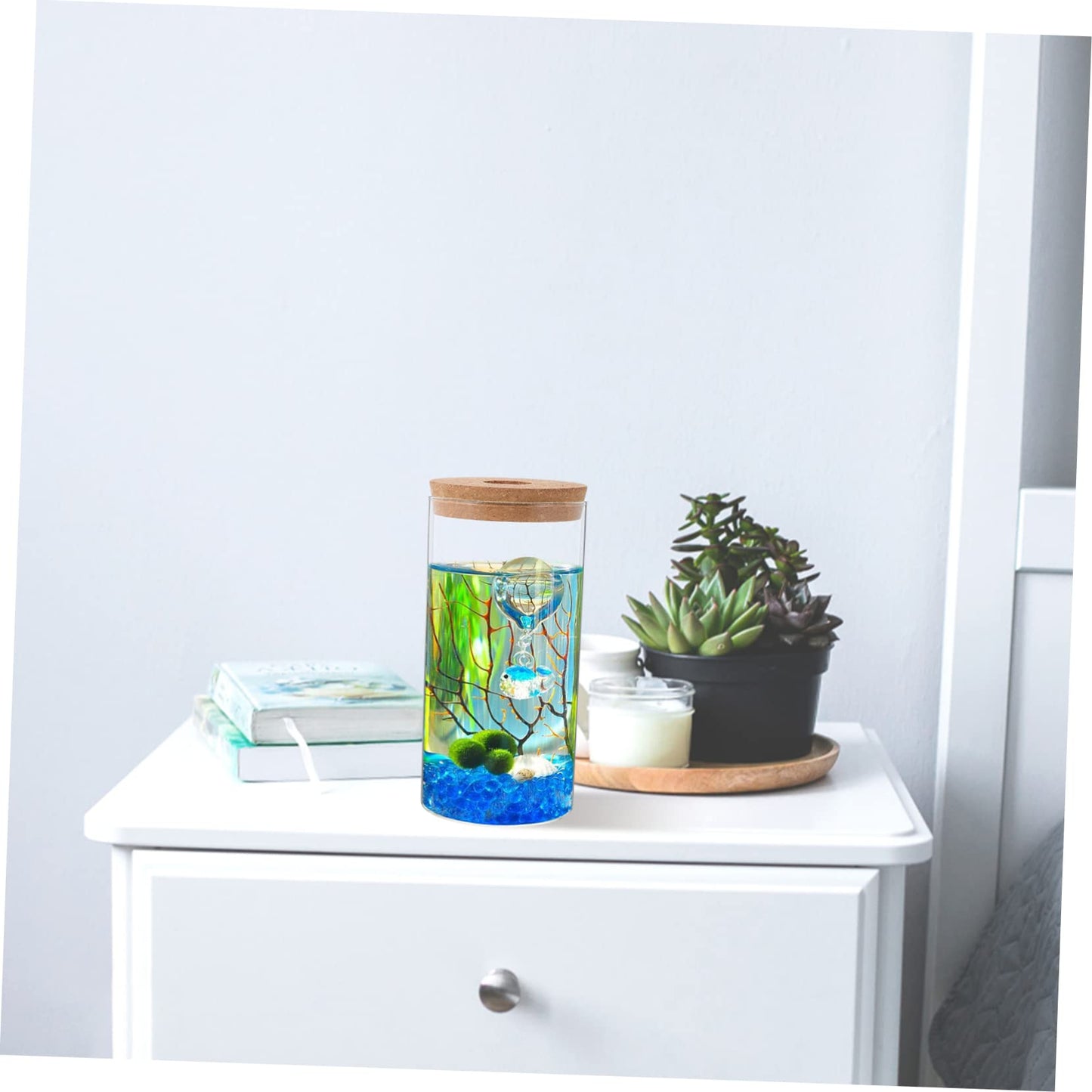 YARNOW High Borosilicate Glass Terrarium Air Plant Holder DIY Micro Landscape Bottle Home Decor Moss Plant Container