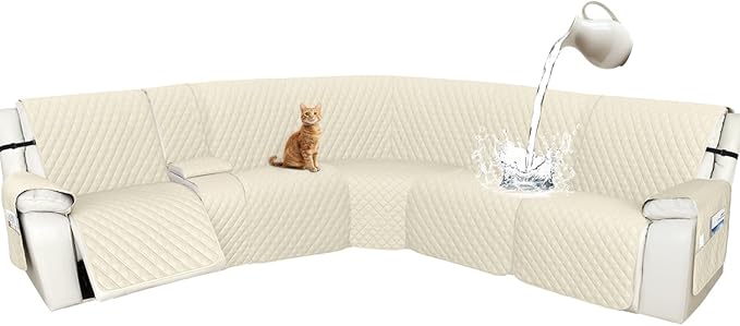 Arfntevss Recliner Sectional Couch Covers 1OO% Waterproof L Shape Sofa Cover