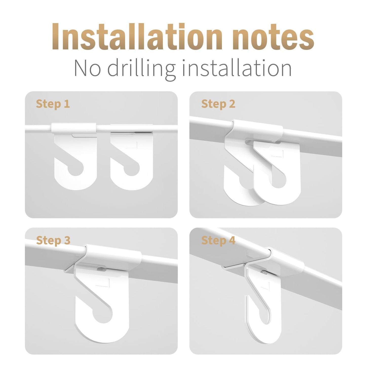 30 Pairs Drop Ceiling Hooks for Hanging Classroom Ceiling Clips Classroom & Ceiling Hanging Hook,White Enamel Finish Heavy Duty T Bar Clips,High Strength Aluminum Hold up to 20 lbs, 1" W x 1½" H