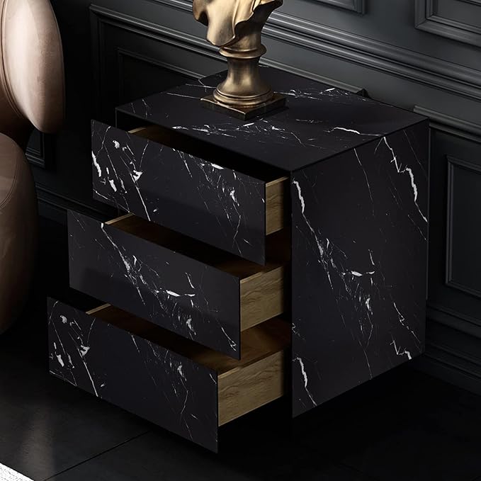 practicalWs 17.71''×196.8'' Marble Contact Paper Black/White Peel and Stick