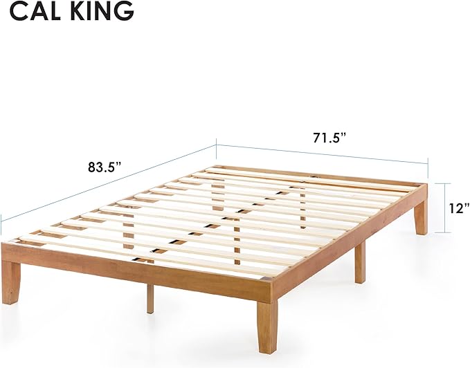 Mellow Naturalista Classic 12 Inch Solid Wood Platform Bed