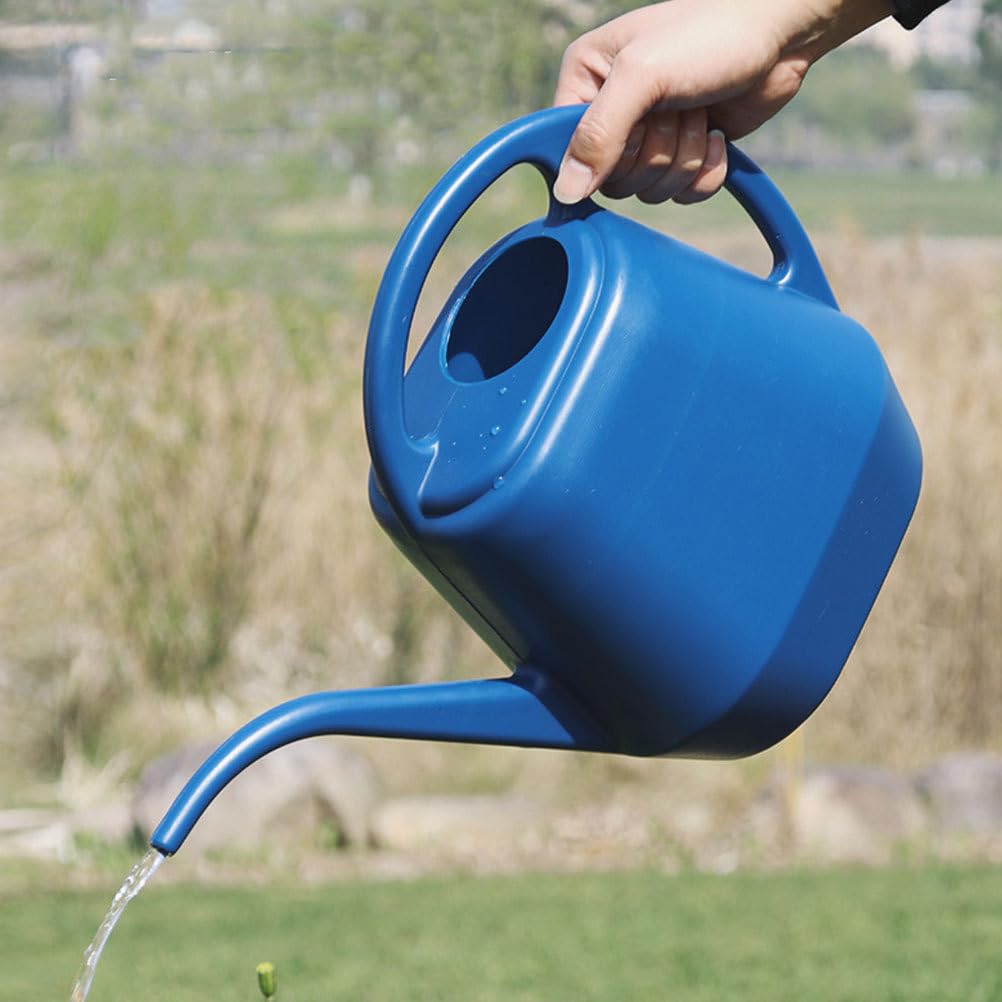 SEWACC Large Capacity Watering Can with Long Spout, Reliable Garden Sprayer for Succulents and Indoor Plants, Sturdy Plastic Watering Pot for Outdoor Flowers