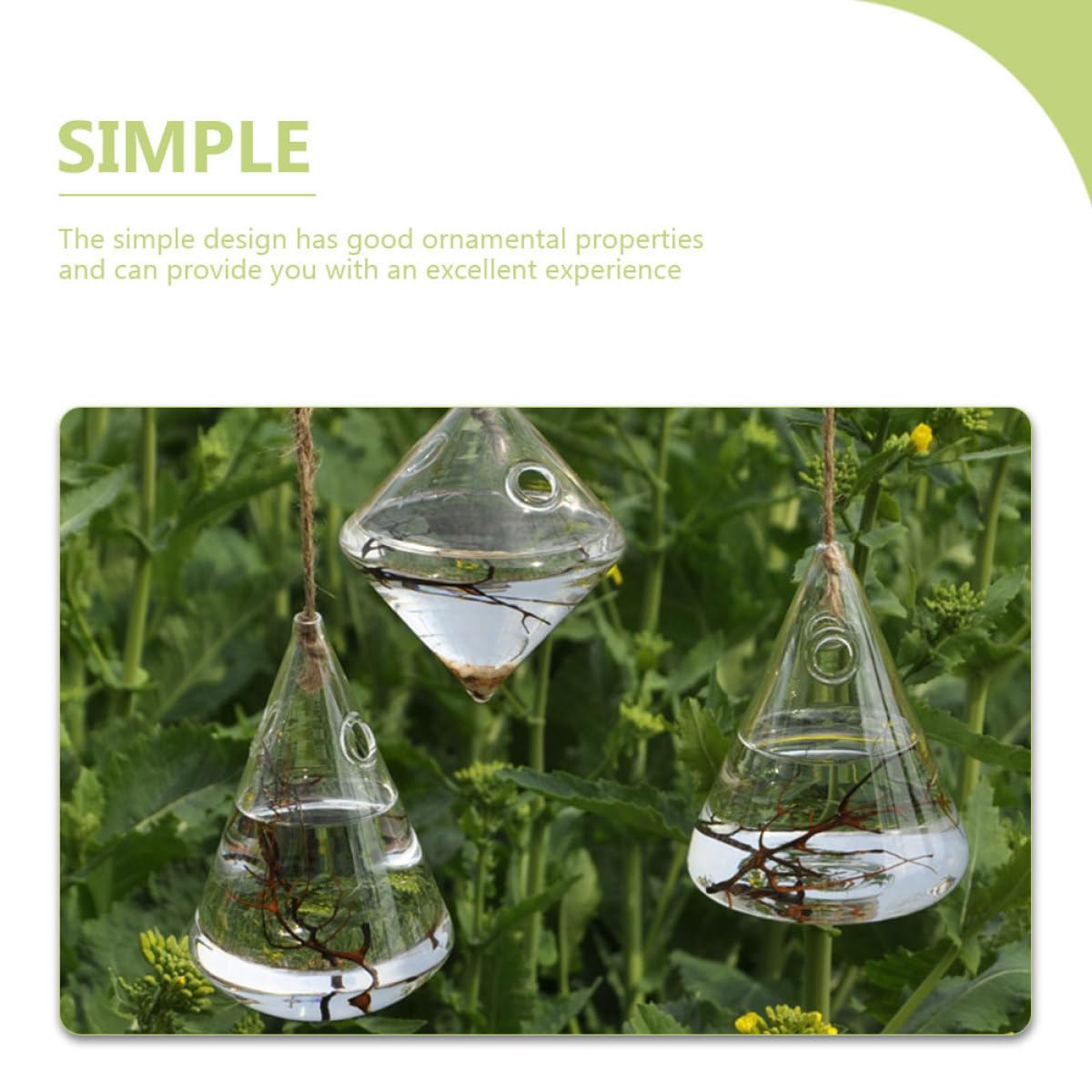 NUSITOU Geometric Glass Wall Hanging Vase Set of 3 Hydroponic Glass Containers Terrarium Flower Pots for Home Décor and Wall Mounted Plant Propagation