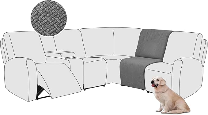 ALIECOM 100% Waterproof Recliner Sectional Couch Covers L Shape Stretch Corner