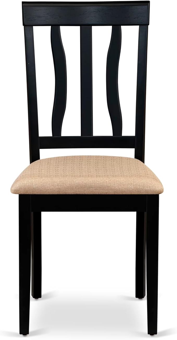 East West Furniture ANC-BLK-C Antique Dining Chairs