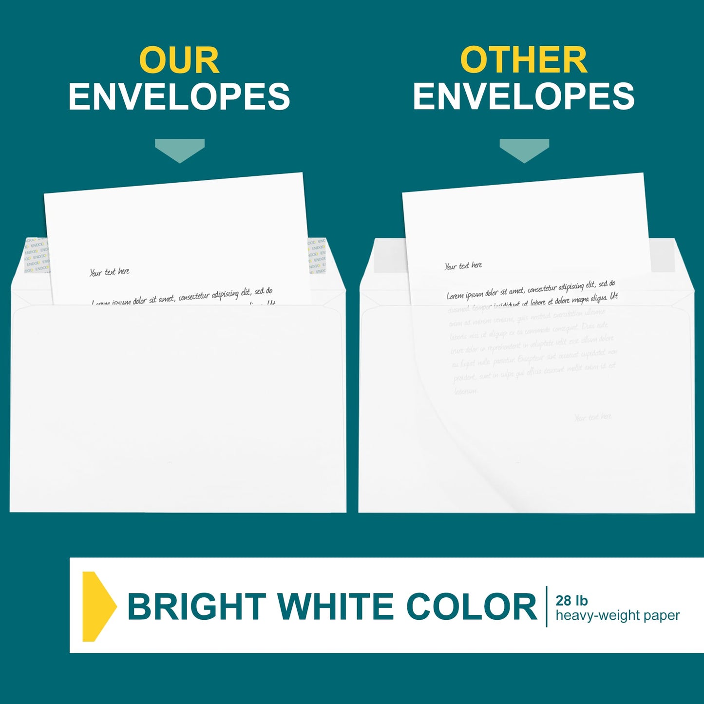 6x9 Booklet Envelopes - 250 Pack - Self Seal Mailing Envelopes - White Letter With Peel & Seal Closure - Open-Side - 28 Lb Paper - Plain for Business and Personal Use