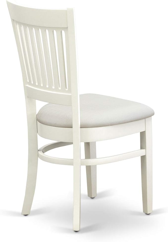 East West Furniture ANVA5-LWH-C 5 Piece Dining Room Table Set Includes a Round