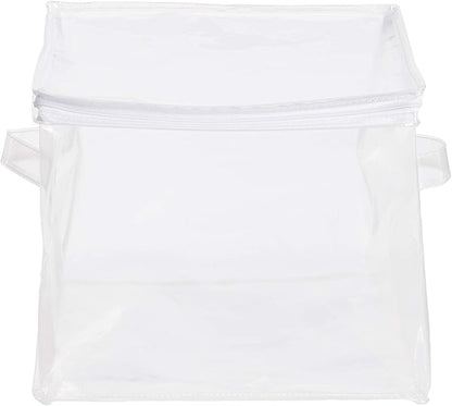 Amazon Basics Clear Zippered Storage Bags for Closet Organization, Stackable Clothing and Linen Storage Containers, 3-Pack