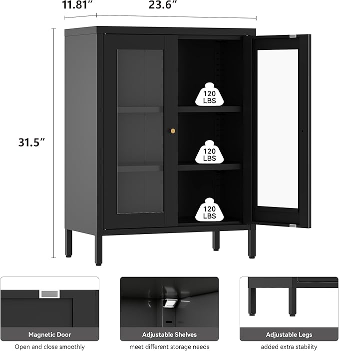YAUWOH Metal Bathroom Cabinet