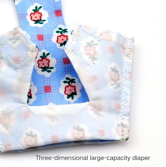 3PCS Bird Diaper with Adjustable Shoulder Strap Washable Parrot Diapers Reusable Bird Flight Suit Nappies Protective Breathable Nappy Clothes for Parakeet Macaw Conure (M)