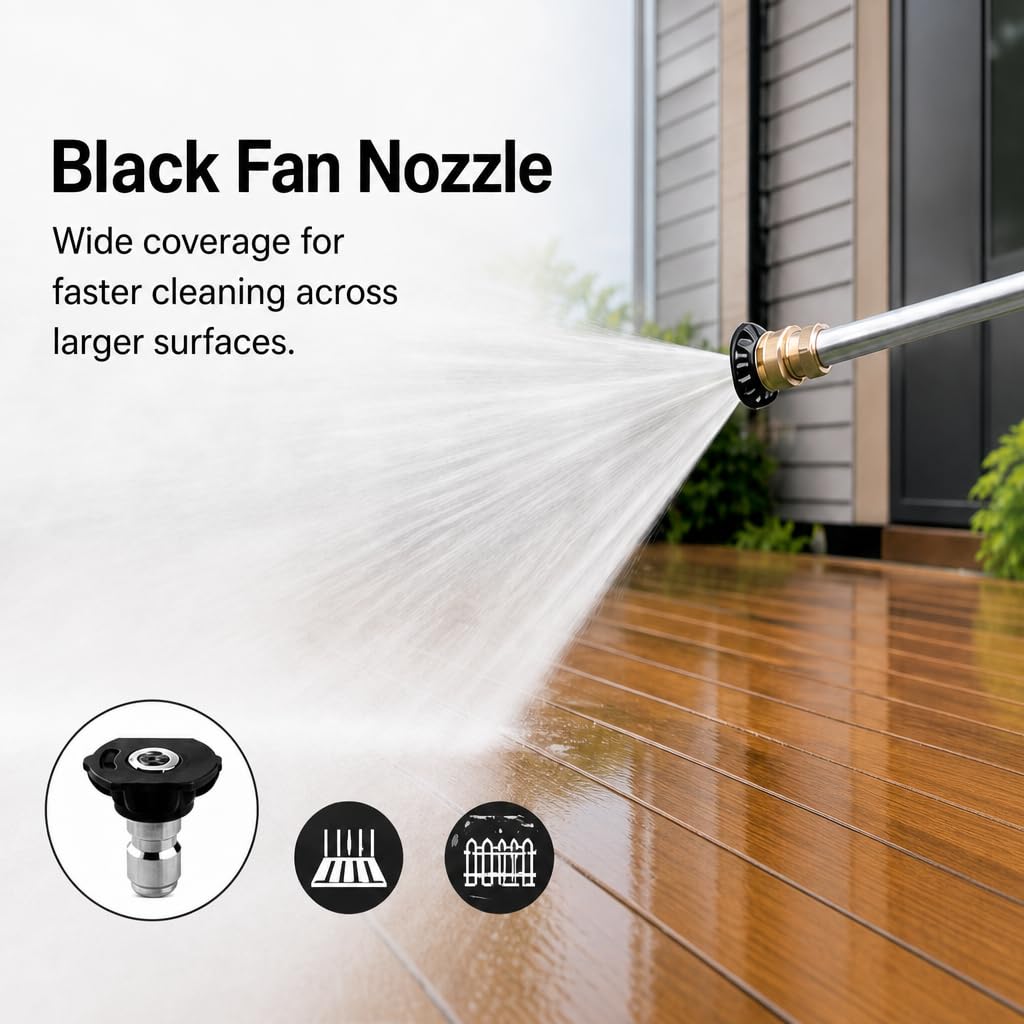 jet nozzle power washer wand for garden hose with 3 high pressure water hose nozzle and Quick Connectors For Patio Car Window Washing