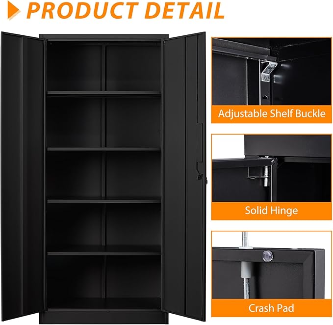 72" Tall Metal Storage Locking Cabinet