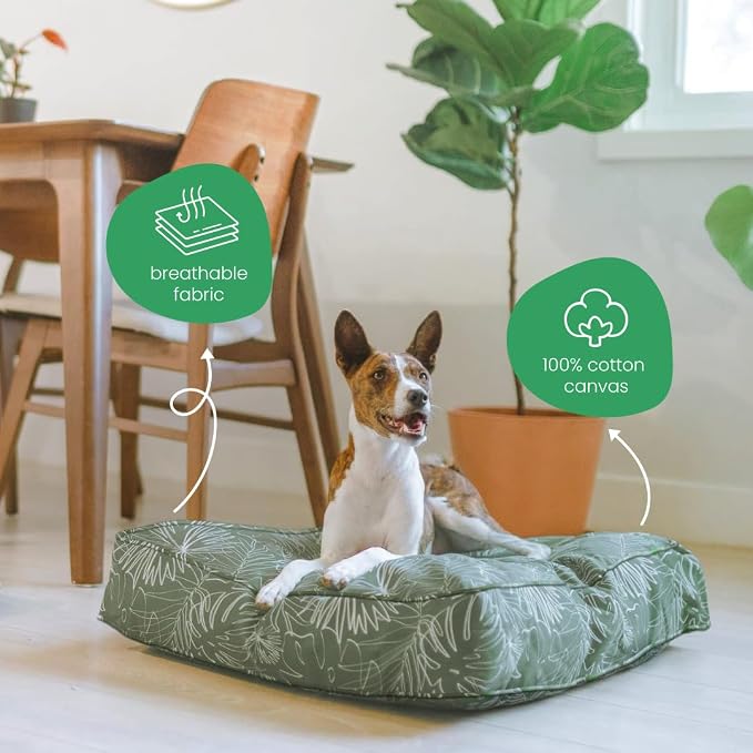 Molly Mutt Panama Dog Bed Duvet Cover, 100% Cotton Canvas Cover for Dog, Puppy, or Cat Bed, Durable, Washable, and Free of Harmful Chemicals, Huge, 36"x45"x5"