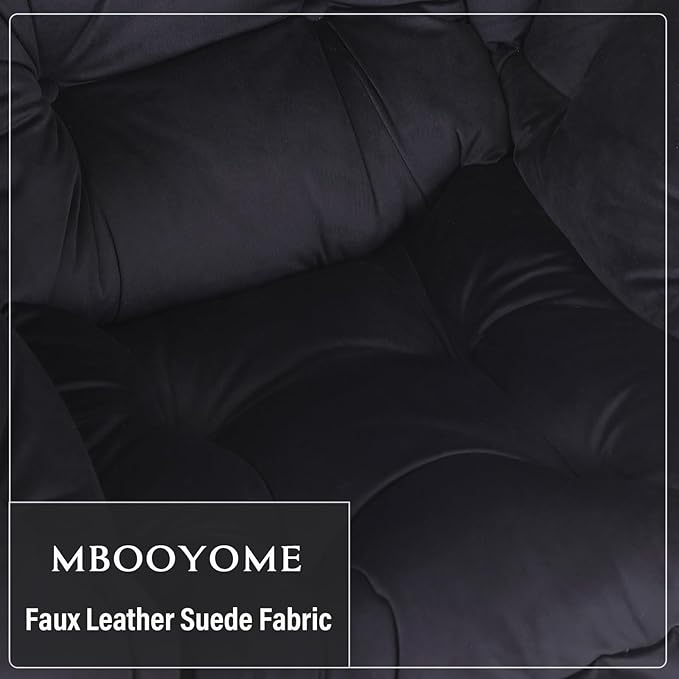 MBOOYOME Lazy Chair with Folding Ottoman, Modern Accent Lounge Armchair with