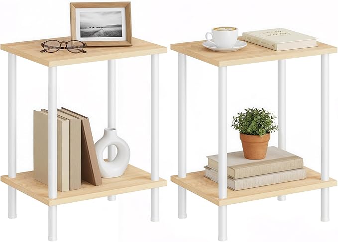 HOOBRO End Tables Set of 2, Small Side Table, Nightstand
