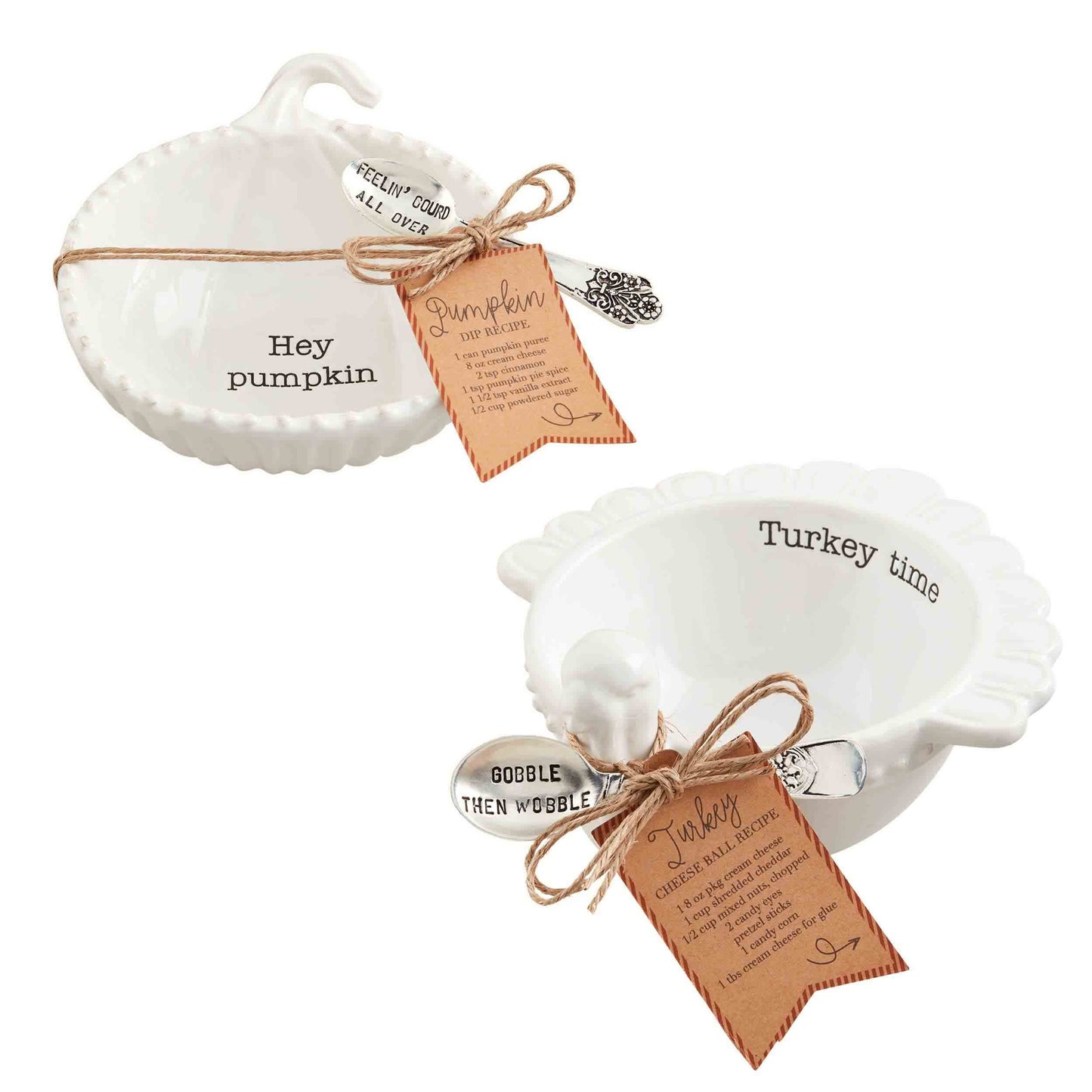 Mud Pie Thanksgiving Tidbit Set, Pumpkin, 4 3/4" x 4 1/2"