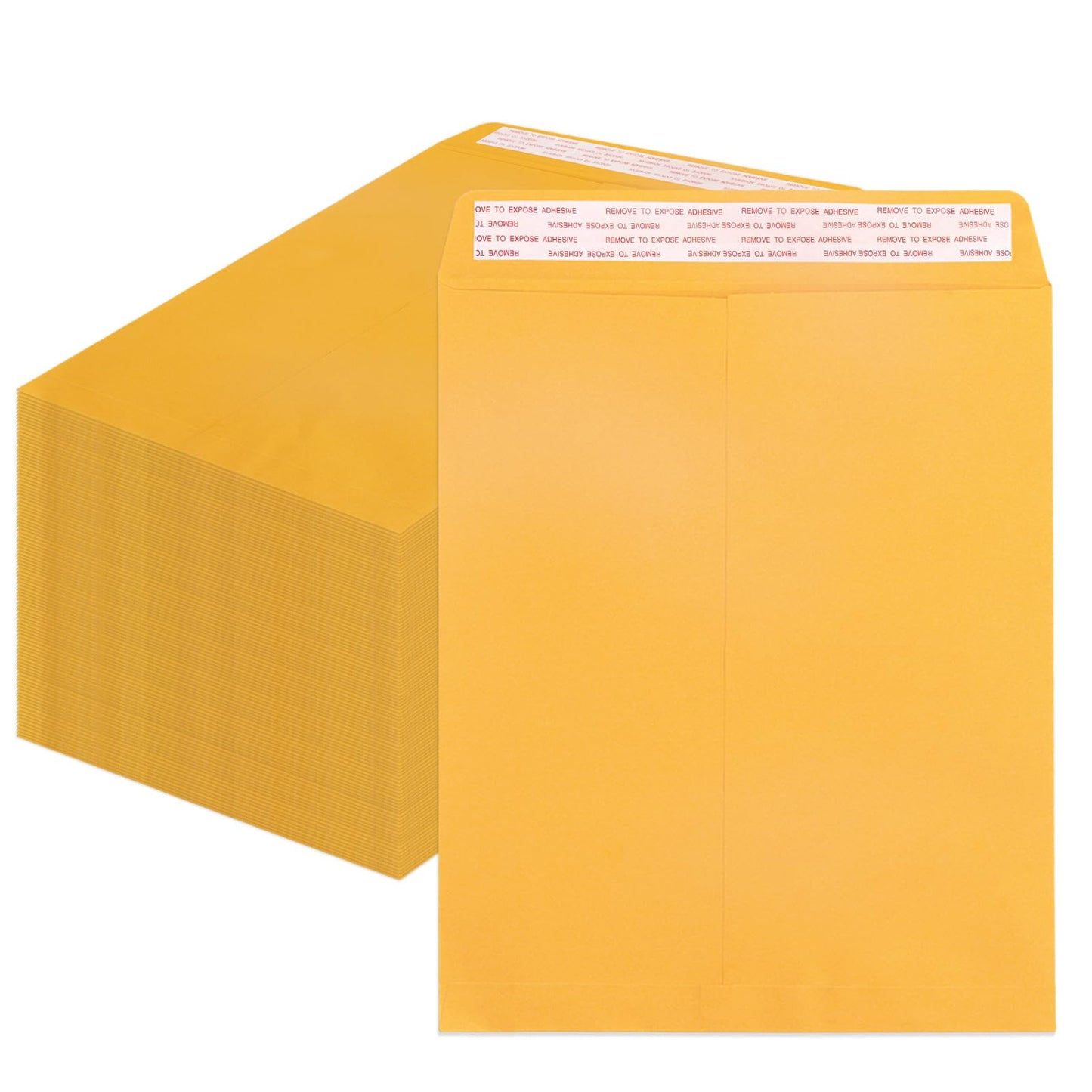 Geofun 12 x 15.5 Inch Manilla Envelopes with Peel & Seal Closure, Large Yellow Envelopes for Mailing Homemade Items, Legal Size Letters, 11 x 14 Documents, Tax Records, 100 Pack