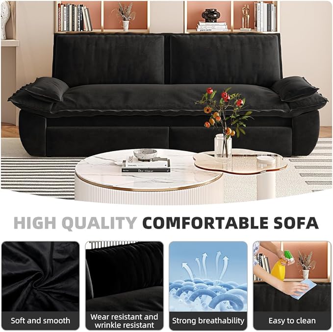 73.2" Sofa Bed Queen, 3-in-1 Pull Out Sofa Bed