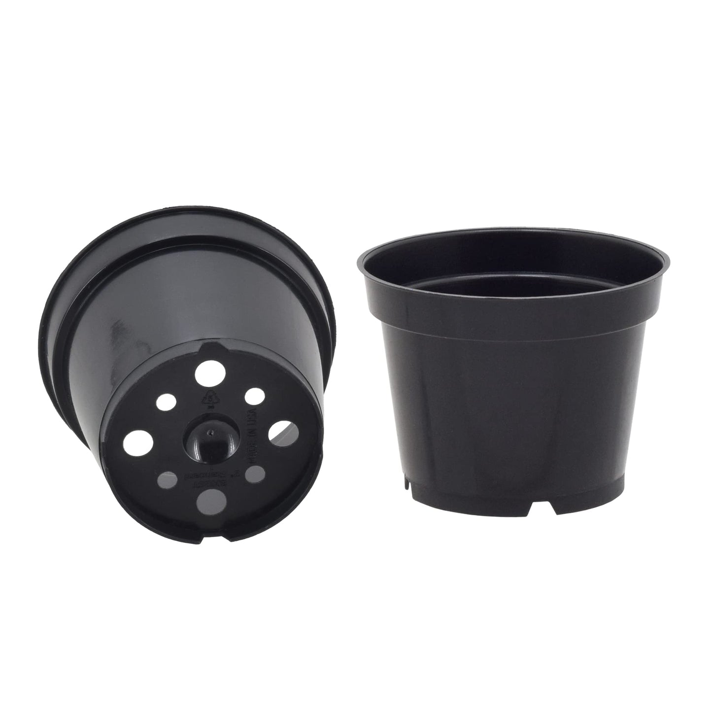 Arcadia Garden Products [100-Pack [2-inch] Nursery Pot with Drainage Holes, Heavy Duty Plastic Injection Mold Grow Pot for Flowers, Seedlings, Succulents, Plant Cuttings, Black